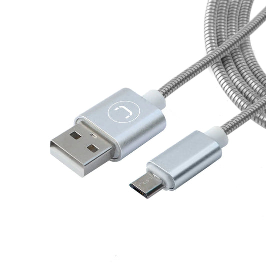 Cable Micro USB Stainless Steel Cable Silver  1m / 3ft