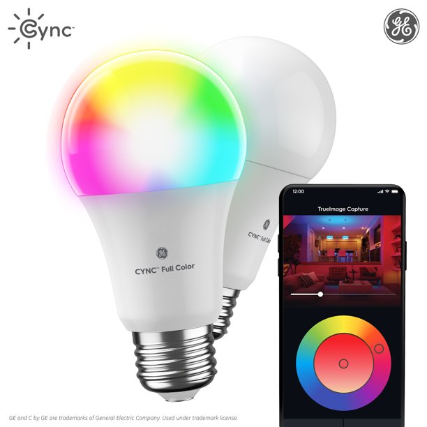 Cync by GE Full Color Direct Connect Smart Bulb - 2 LED A19 Bulbs (Packaging May Vary)