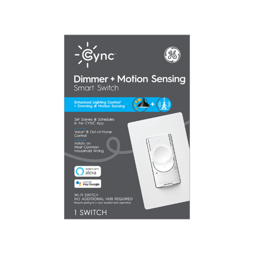 Cync Motion Sensor + Smart Dimmer Button Style (3-Wire/No Neutral) (Packaging May Vary)