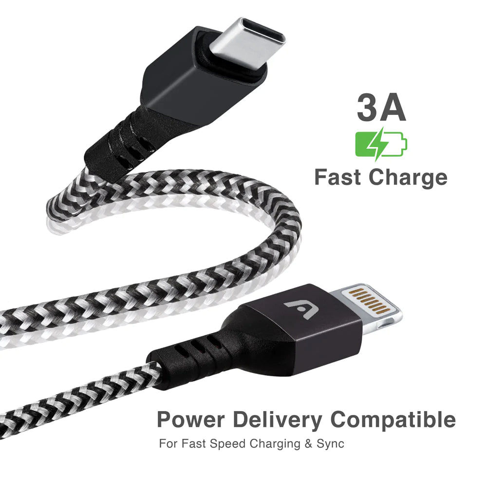 Molestar Actual zoo CABLE USB tipo C a Lightning - CARGA RÁPIDA Y SINCRONIZACIÓN - Trenzad –  Digital Bay Tech