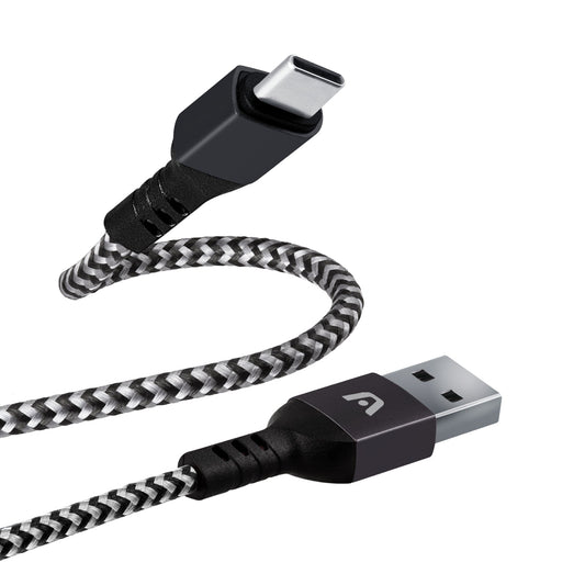 Cable tipo C a USB 2.0, carga rápida, trenzado de nailon, 1,8 m/6 pies
