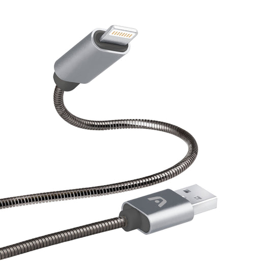 Cable Lightning to USB 2.0 - Metal Braided Body - Fast Charging - 1M/3.2FT