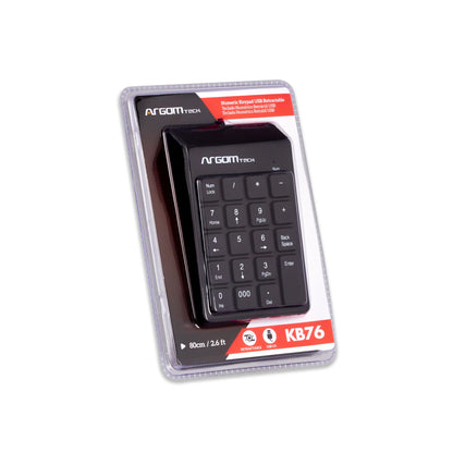 Numeric Keypad - USB Retractable - 19 keys