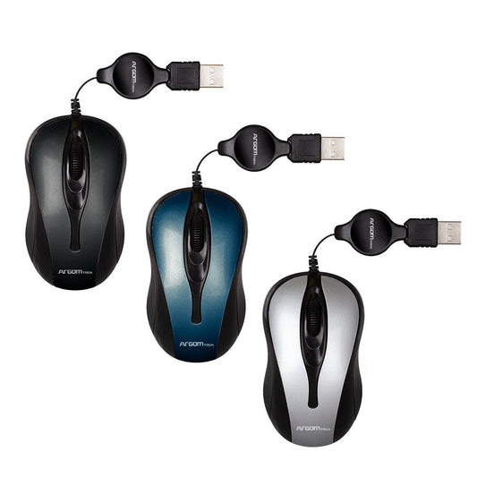 Retractable Optical Mouse 1000 DPI USB