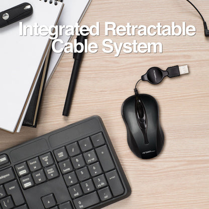 Retractable Optical Mouse 1000 DPI USB