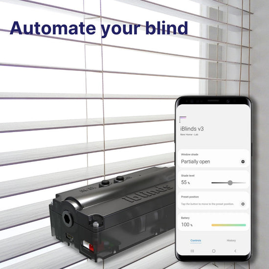 Smart Blinds Automation ZWave Plus Kit. Tilt Blinds. Retrofit