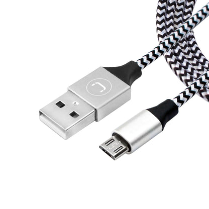 Cable Micro USB 2.0 Cable Trenzado Plata 1.5m / 5ft