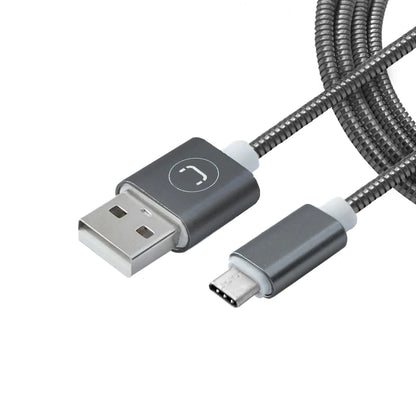 Cable Tipo C 2.0 Cable Acero Inoxidable Gris 1m / 3ft