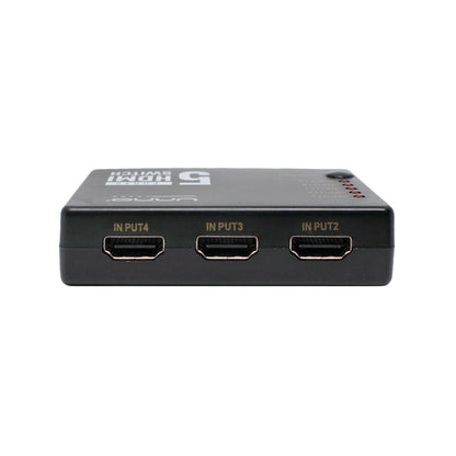 HDMI Switch 5 ports 4K/2K - 3D Compatible - HDMI 1.4 and HDCP 1.4 - Automatic Switching - USB Powered - Remote Control w/IR Receiver.