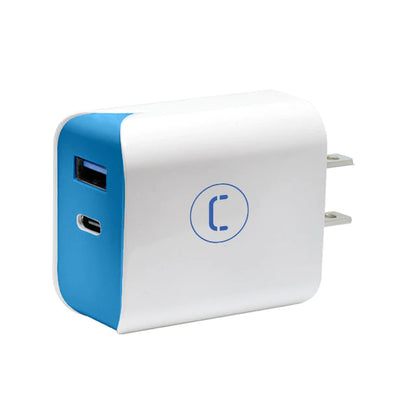 Wall Fast Charger Dual Port  USB/ Type C (UL)