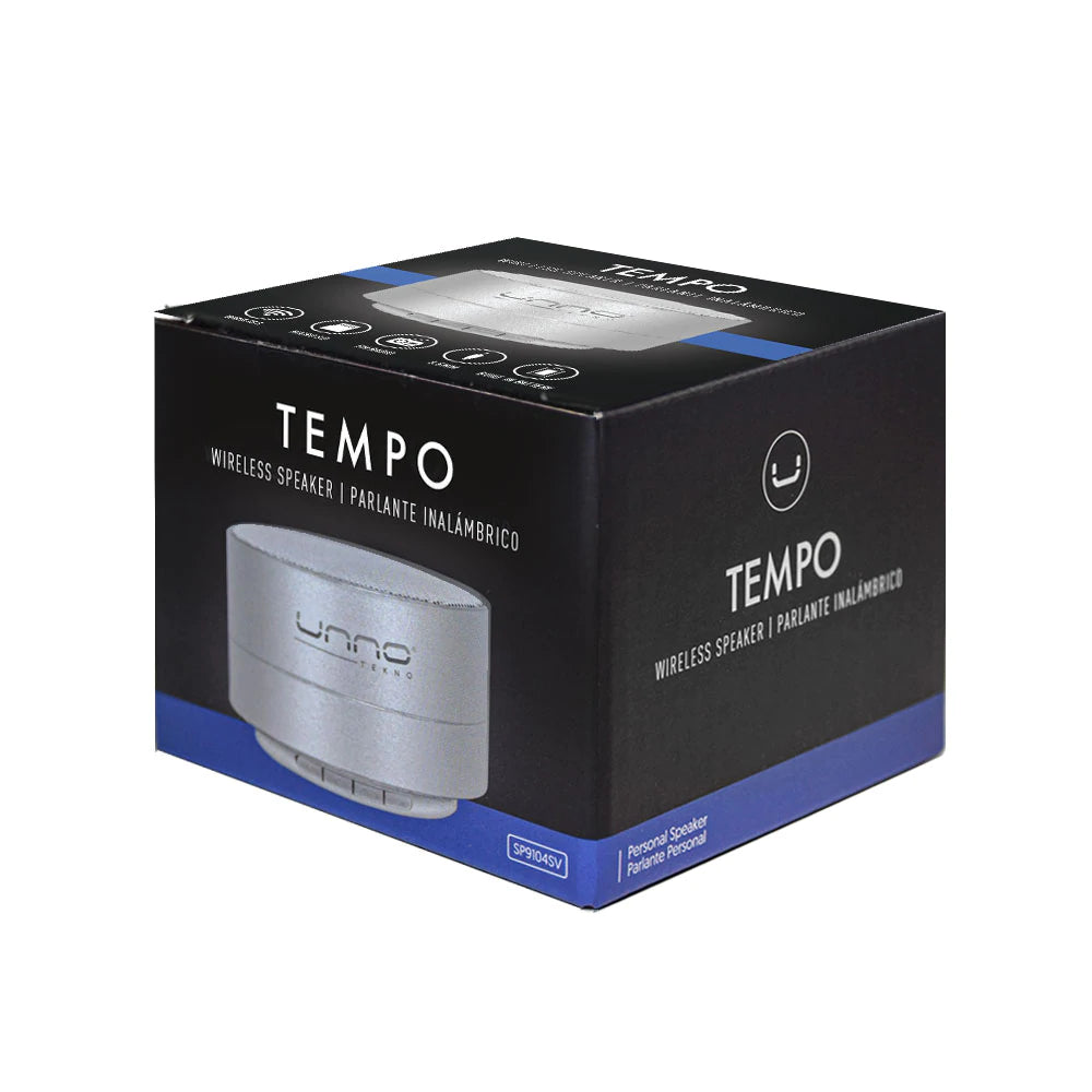 Altavoz Tempo Inalámbrico, con Bluetooth, 3W de salida, manos libres para llamadas y radio FM