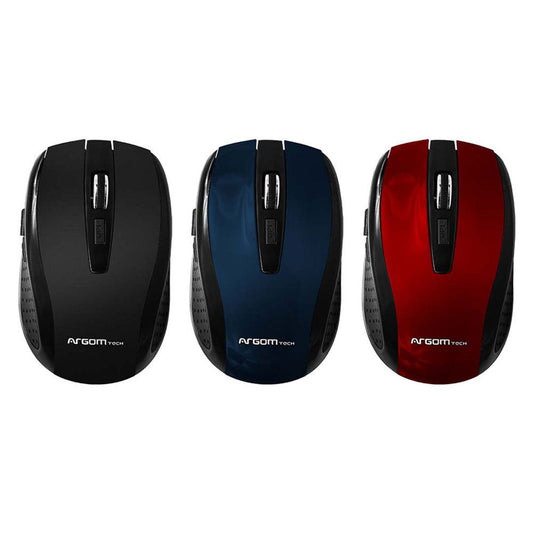 Wireless Optical Mouse 2.4GHz with 6 buttons. 800/1600 DPI. Nano Receptor.